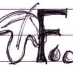 F is for Fig drop cap sketch