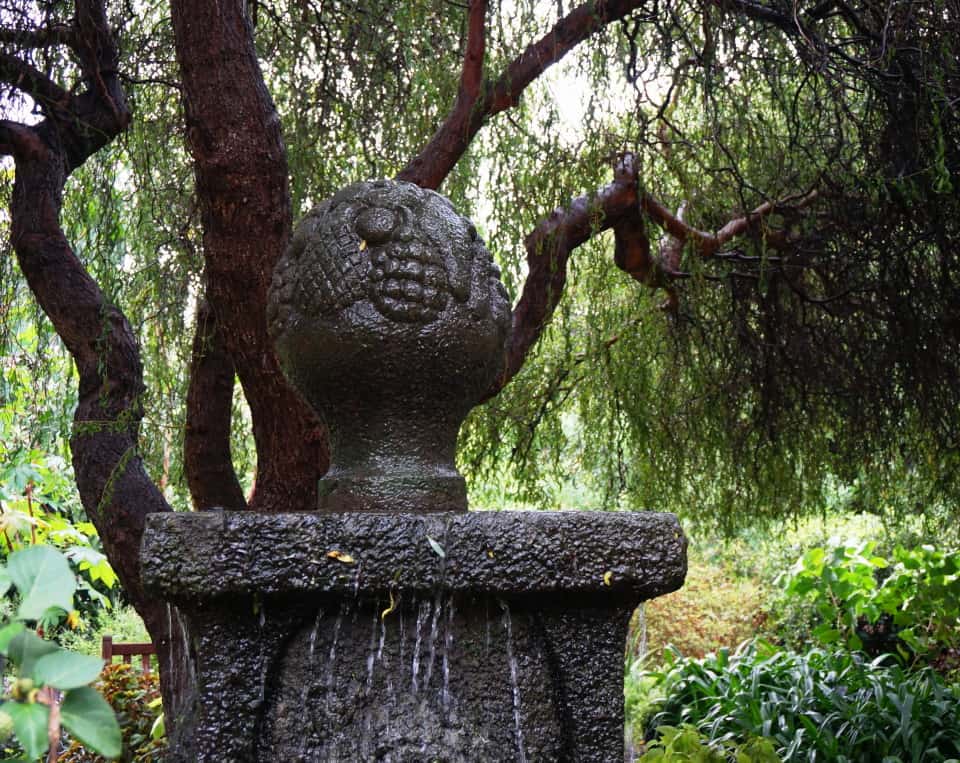 water fountain in SAcred Garden at SABOT