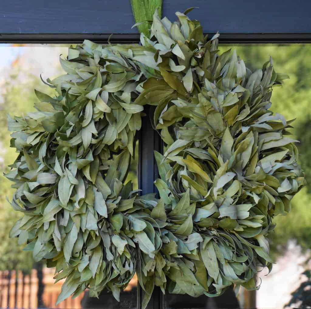 use bay laurel sprigs for fresh holiday greenery which will dry throughout the year and provide flavor for soups and sauces