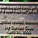 Job verse on a garden plaque