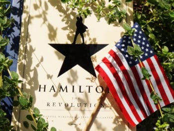 Hamilton The Revolution in a garden's hyssop shining in the light