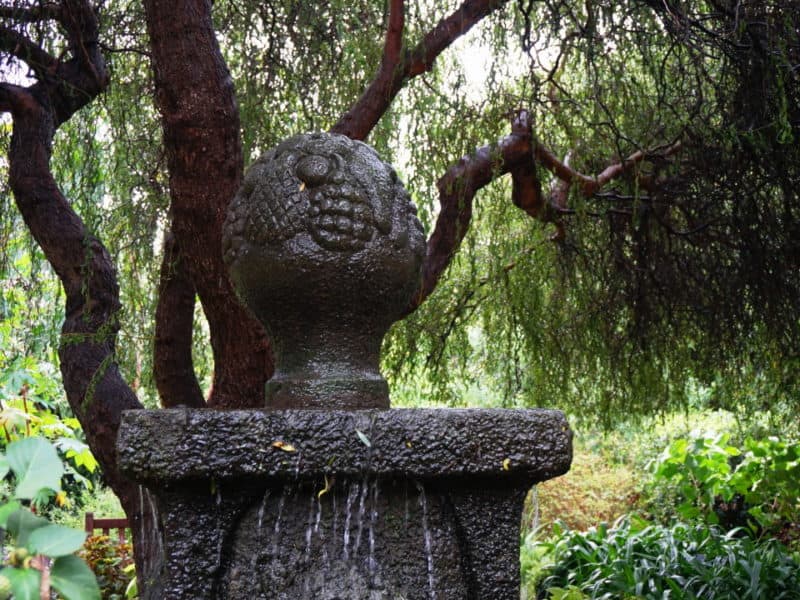 water fountain in SAcred Garden at SABOT