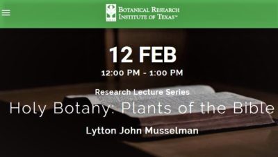 BRIT Brown Bag Lecture: Holy Botany