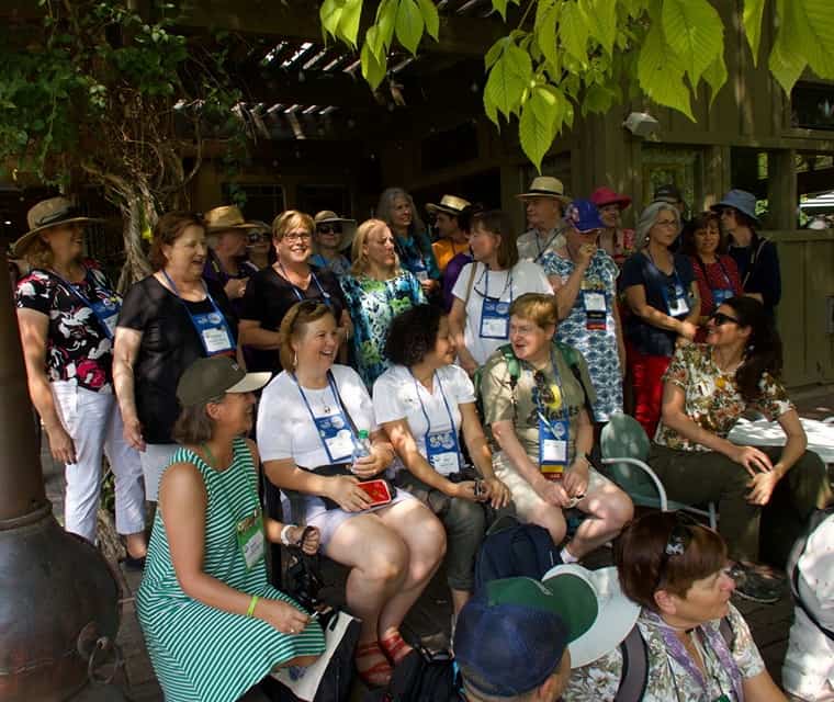 GardenComm group photo at private gardens in Salt Lake City outskirts