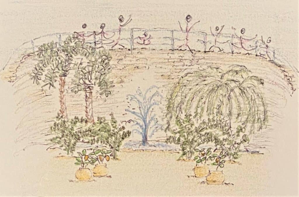 Nehemiahs call garden design sketch