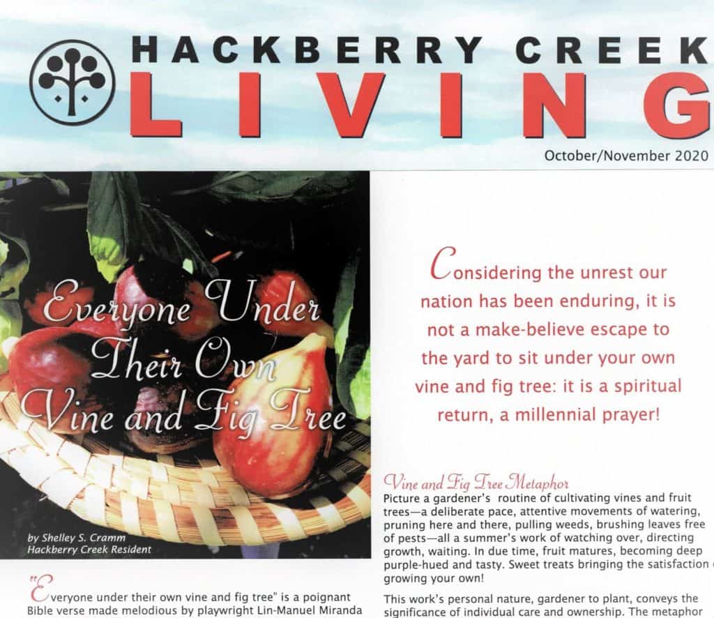Hackberry Creek Living Magazine article by Shelley S. Cramm from Oct-Nov 2020 issue