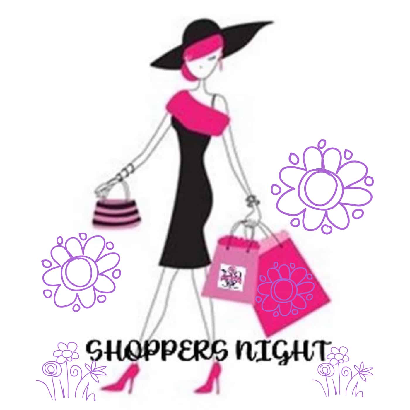 Women's Club of hackberry Creek Shoppers Night logo