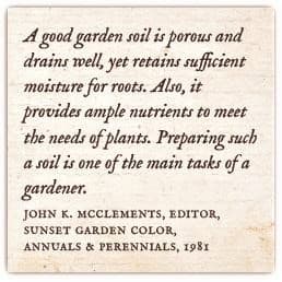 Caption by John K. Clements for My Father is the Gardener relating to preparing the soil and thistles and thorns (Genesis 3:18)