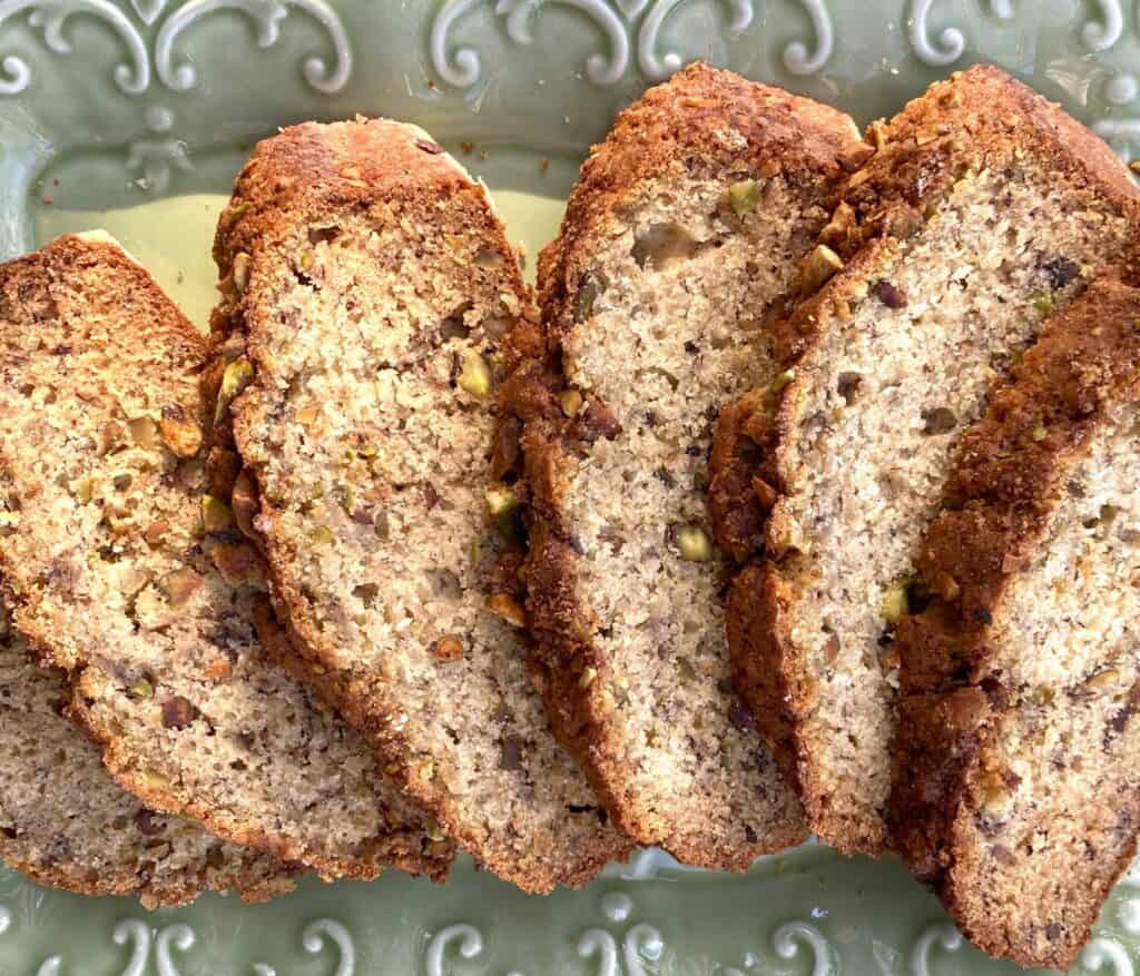 sliced banana bread for a lesson on Jesus is The Word