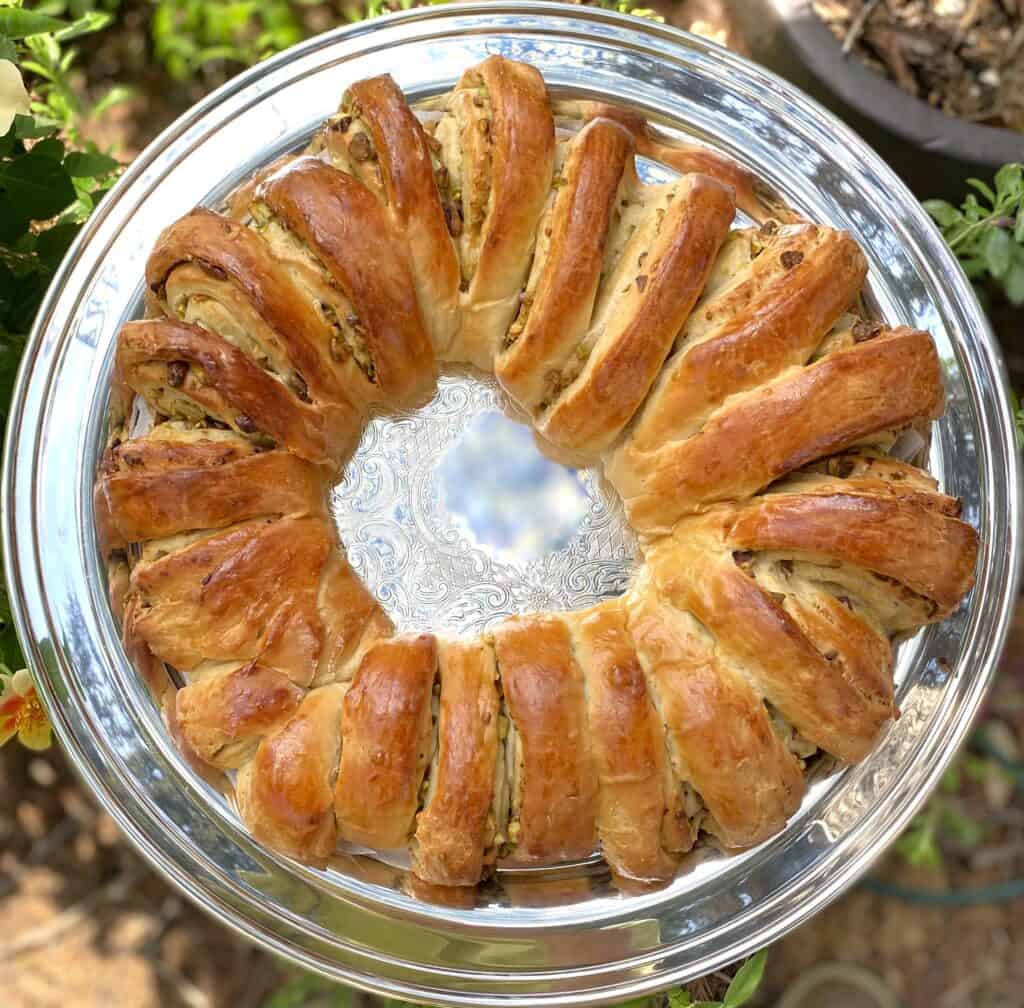 the fullness of Jesus is the Seed expressed in a wreath-style wheat bread loaf