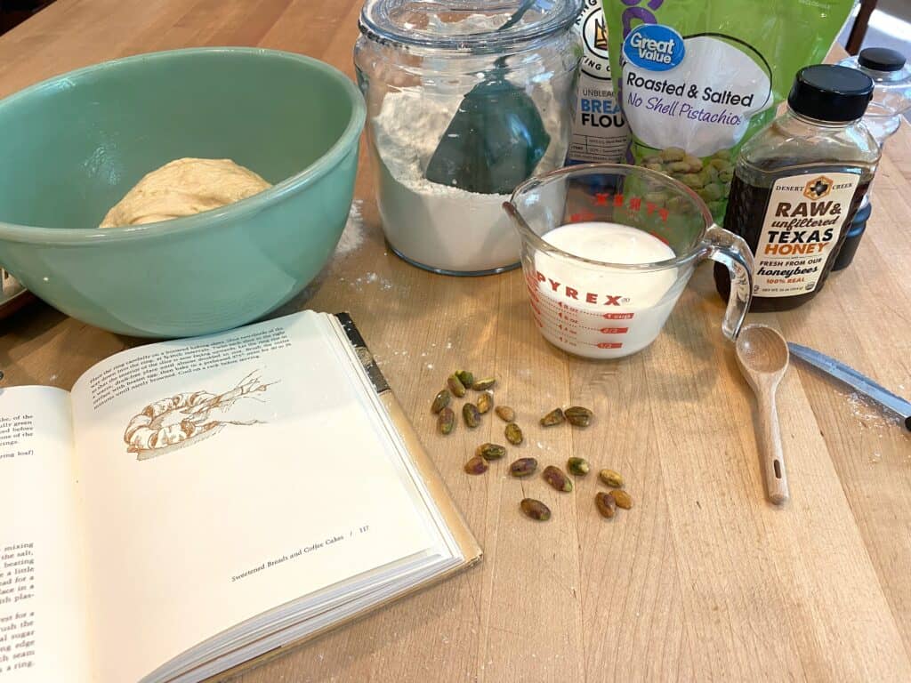 Jesus is the Seed baked into a wheat loaf with pistachio nuts