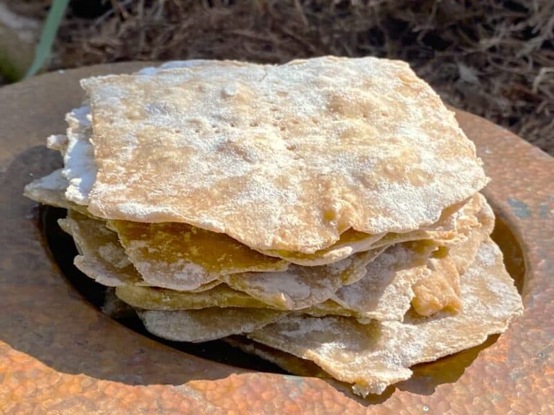 unleavened bread made with barley flour