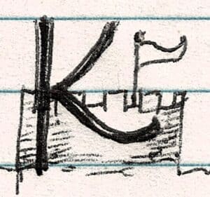 K is for Kingdom God's Kingdom plant kingdom sketch by Shelley S. Cramm